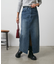 フロントスリットデニムロングスカート