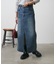 フロントスリットデニムロングスカート