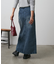 フロントスリットデニムロングスカート