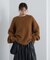 シャギー起毛畦編みオーバーニット