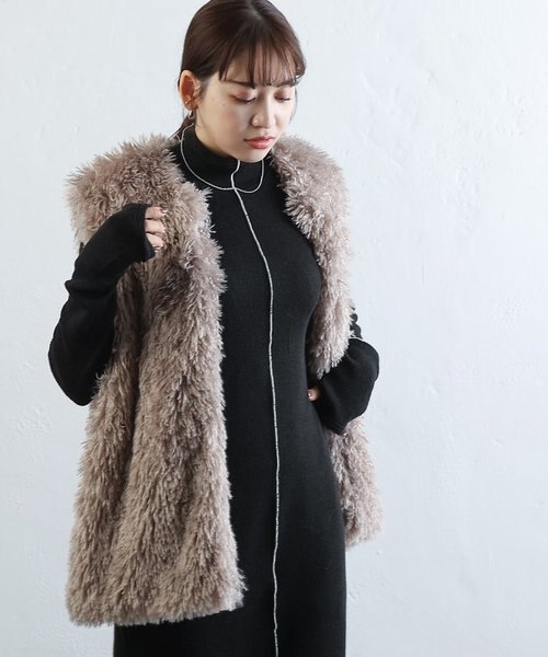 プードルカーリーフェイクファーベスト｜コロニートゥーワン