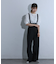 ハイウエストサス付きワイドパンツ