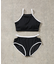 【水着】バイカラースリットタンキニ
