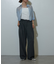 シアー裾ドロストクロップドシャツ