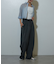 シアー裾ドロストクロップドシャツ