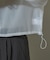 シアー裾ドロストクロップドシャツ