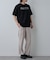 幾何学ロゴプリントTシャツ