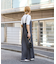 【さらもちニット】ビスコースリブクルー半袖ニット