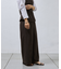 リネンライクタックワイドパンツ