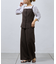 リネンライクタックワイドパンツ