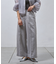 リネンライクタックワイドパンツ