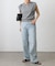 【WEB限定】ワッフルキーネックフレンチスリーブトップス