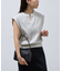 【WEB限定】ワッフルキーネックフレンチスリーブトップス