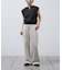 【WEB限定】ワッフルキーネックフレンチスリーブトップス
