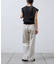 【WEB限定】ワッフルキーネックフレンチスリーブトップス