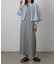 シアー裾ドロストワイドスリーブシャツ