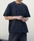 スプレー加工アップリケロゴTシャツ
