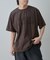スプレー加工アップリケロゴTシャツ