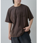 スプレー加工アップリケロゴTシャツ