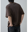 スプレー加工アップリケロゴTシャツ