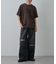 スプレー加工アップリケロゴTシャツ