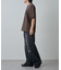 スプレー加工アップリケロゴTシャツ