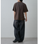 スプレー加工アップリケロゴTシャツ