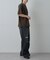 スプレー加工アップリケロゴTシャツ