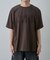 スプレー加工アップリケロゴTシャツ