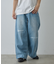 【UNISEX】ワイドストレートクラッシュデニム