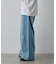【UNISEX】ワイドストレートクラッシュデニム