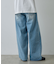 【UNISEX】ワイドストレートクラッシュデニム
