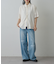 【UNISEX】ワイドストレートクラッシュデニム