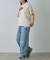 【UNISEX】ワイドストレートクラッシュデニム