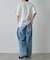 【UNISEX】ワイドストレートクラッシュデニム