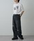 【UNISEX】ワイドストレートクラッシュデニム