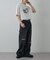 【UNISEX】ワイドストレートクラッシュデニム