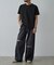 【UNISEX】ワイドストレートクラッシュデニム
