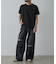 【UNISEX】ワイドストレートクラッシュデニム