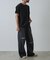 【UNISEX】ワイドストレートクラッシュデニム