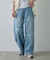 【UNISEX】ワイドストレートクラッシュデニム