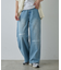 【UNISEX】ワイドストレートクラッシュデニム