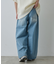【UNISEX】ワイドストレートクラッシュデニム