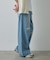 【UNISEX】ワイドストレートクラッシュデニム