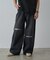 【UNISEX】ワイドストレートクラッシュデニム
