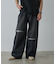 【UNISEX】ワイドストレートクラッシュデニム
