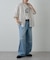 【UNISEX】ワイドストレートクラッシュデニム