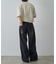 【UNISEX】ワイドストレートクラッシュデニム