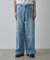 【UNISEX】ワイドストレートクラッシュデニム