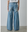 【UNISEX】ワイドストレートクラッシュデニム